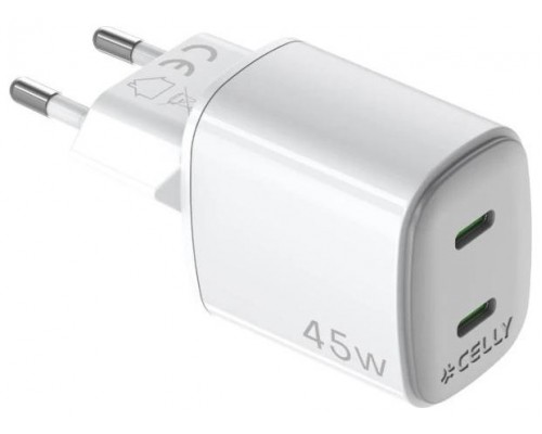 Celly Cargador Gan 2 USBC 45w WH