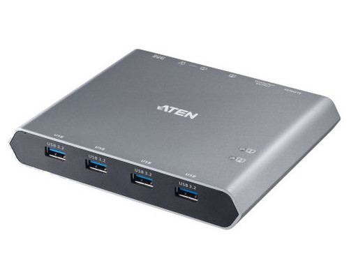 ATEN 2-PORT USB-C 4K DISPLAYPORT KVM DOCK SWITCH USB 3.2 PERIPHERAL SUPPORT (Espera 4 dias)-SX24 ATEN 2-PORT USB-C 4K DISPLAYPORT KVM DOCK SWITCH USB 3.2 PERIPHERAL SUPPORT (Espera 4 dias)