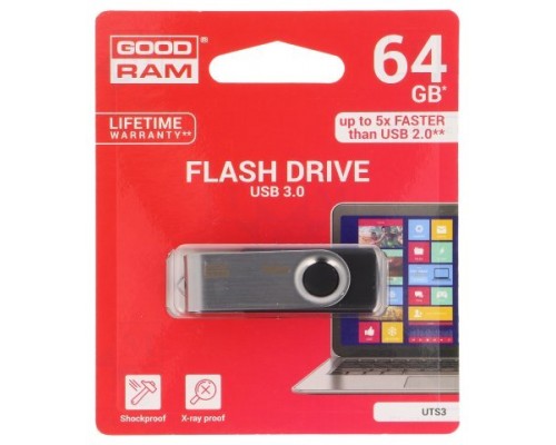 Goodram UTS3 - Pendrive - 64GB - USB 3.0 - Negro