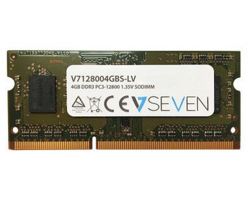 V7 V7128004GBS-LV - DDR3L SODIMM - 4GB - 1600 Mhz -