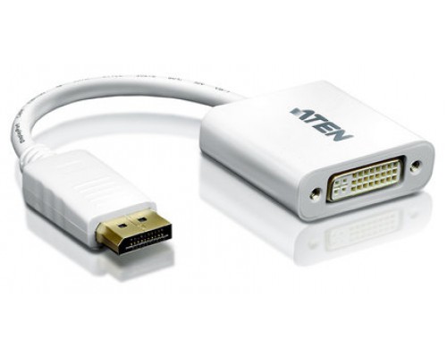 Aten DisplayPort/DVI Adapter DisplayPort Male DVI-I Female Blanco (Espera 4 dias)
