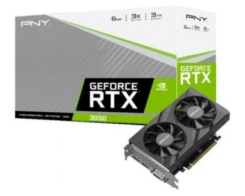 VGA PNY GEFORCE RTX 3050 6GB GDDR6 DUAL FAN EDITION (Espera 4 dias)