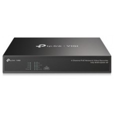 TP-Link VIGI NVR1004H-4P-2TB Grabadore de vídeo en red (NVR) Negro (Espera 4 dias)