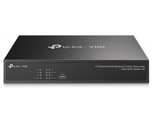 TP-Link VIGI NVR1004H-4P-2TB Grabadore de vídeo en red (NVR) Negro (Espera 4 dias)-SX109 TP-Link VIGI NVR1004H-4P-2TB Grabadore de vídeo en red (NVR) Negro (Espera 4 dias)