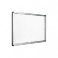 Bi-Office Exhibit tabl&oacute;n para notas Interior Blanco Aluminio (Espera 4 dias)