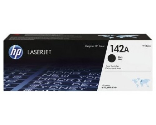 HP Toner LaserJet M140, M141, negro 142A