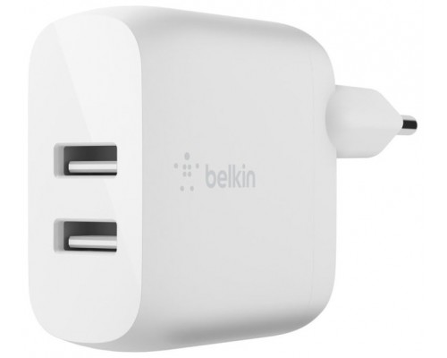 CARGADOR DE PARED BELKIN WCB002VFWH DOBLE USB-A BOOST