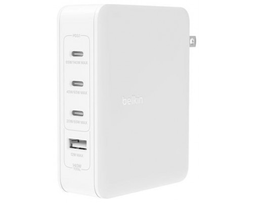 CARGADOR DE PARED BELKIN WCH014BTWH 3XUSB-C 1XUSB-A