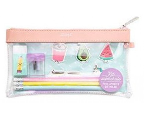 KIT DE ESTUCHE TRANSPARENTE PVC "PARA APUNTES QUE MOLAN" MR.WONDERFUL WOA09499ES (Espera 4 dias)