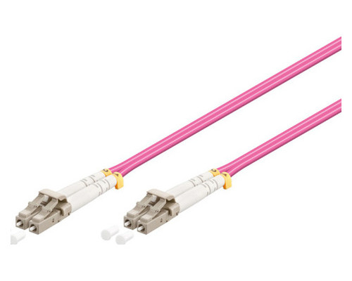 WP FIBER OPTIC MULTIMODE PATCH CORD ,50/125 LC-LC, 3 MT. OM4 ,LSZH, VIOLET COLOR (Espera 4 dias)