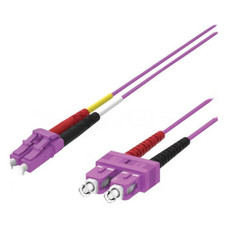 WP FIBER OPTIC MULTIMODE PATCH CORD ,50/125 LC-SC, 2 MT. OM4 ,LSZH, VIOLET COLOR (Espera 4 dias)