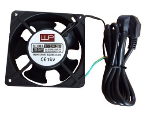 VENTILADOR WP 120X120X38 220V PARA RACK, ENCHUFE SCHUKO, CABLE 2MT