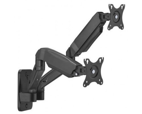AISENS - SOPORTE DE PARED PRO CONTRAPESO GIRATORIO E INCLINABLE PARA MONITOR/TV 9KG (3 PIVOTES, 2 BRAZOS) DE 17-32, NEGRO