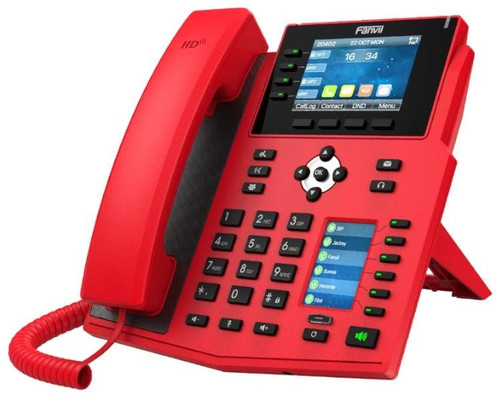Fanvil X5U Rojo 16 l&iacute;neas SIP 1 pantalla lateral