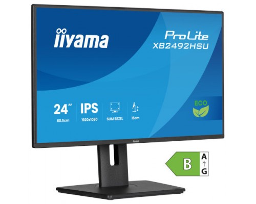 MONITOR IYAMA PROLITE XB2492HSU-B1, 61 CM (24"), 1080 X 1920 PIXELES, QUAD HD, LED, 3 MS, NEGRO (Espera 4 dias)