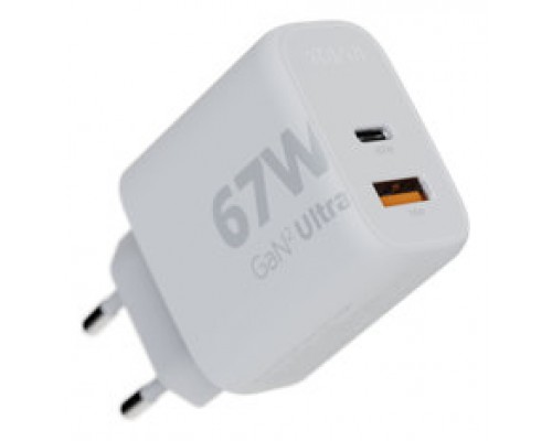 CARGADOR USB DE VIAJE/PARED 67W GAN2 ULTRA WALL TYPE-C/USB 3.0 BLANCO XTORM (Espera 4 dias)