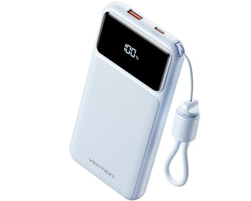 POWER BANK 10000mAh 22.5W + CABLE USB-C BLANCO VENTION (Espera 4 dias)-SX4 POWER BANK 10000mAh 22.5W + CABLE USB-C BLANCO VENTION (Espera 4 dias)