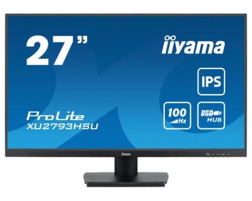 MONITOR IIYAMA 27" PROLITE XU2793HSU-B6, IPS, 100HZ, 1MS, USB, HDMI, DISPLAYPORT, ALT 2x2W, INCLI (Espera 4 dias)