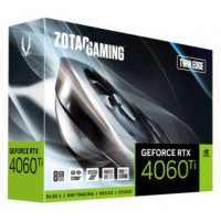 VGA ZOTAC RTX 4060 TI TWIN EDGE ,NV,RTX4060TI,GDDR6,8GB,128BIT,HDMI+3DP,2 VENTILADORES (ZT-D40610E-10M) (Espera 4 dias)